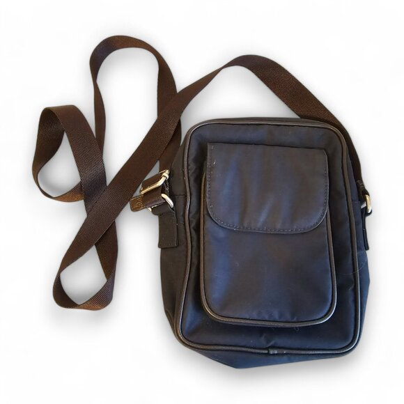 American Eagle Outfitters Handbags - American Eagle Outfitters Crossbody Bag Navy Blue Fabric Magnetic Pocket Neutral